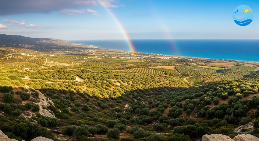 Scenic view of Cyprus coastline with clear blue waters